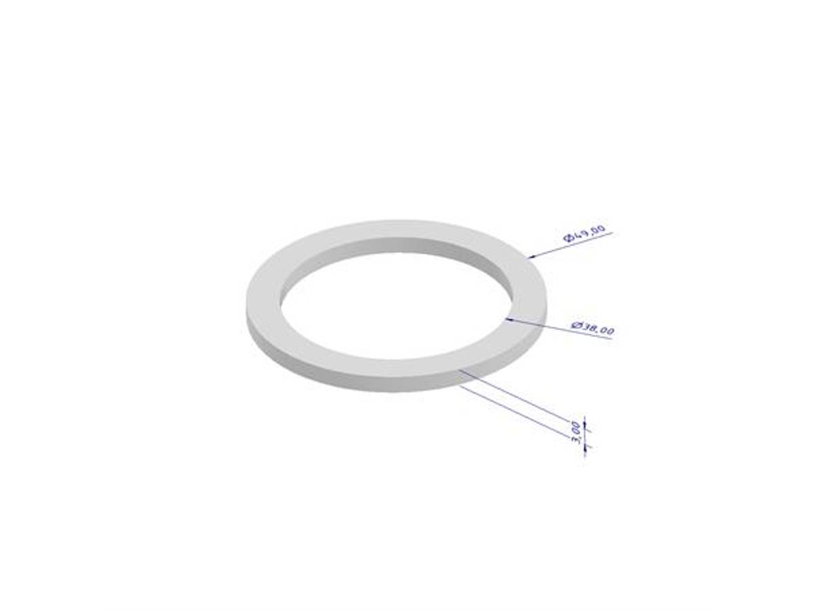 Pakning, 38x49x3mm, 2 stk