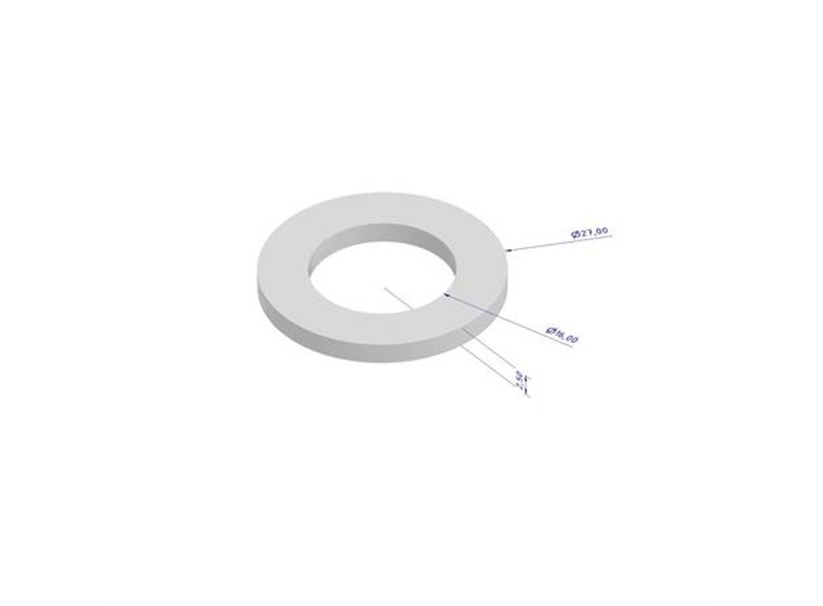 Pakning, 27x16x2.5mm, 2 stk